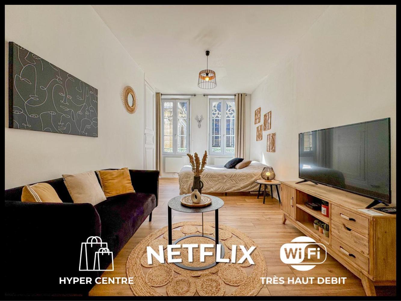 O Centre- Chaleureux - Fibre - Netflix Apartment มงตาร์ฌี ภายนอก รูปภาพ